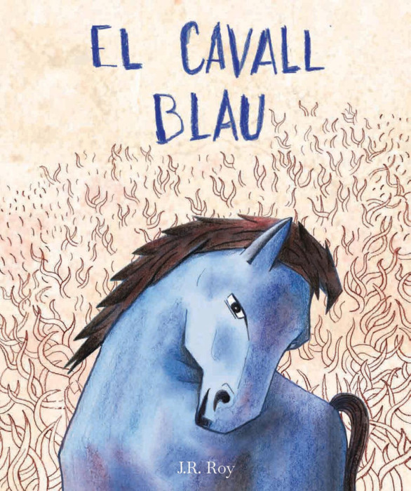 "El cavall blau" 2023. Un libro-juego en el que van surgiendo diversos animales como por arte de magia...