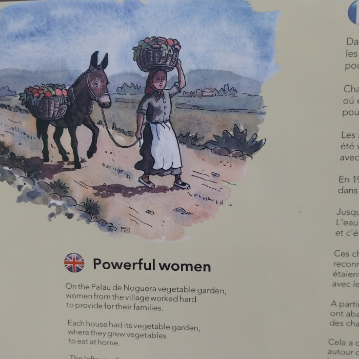 Escena de vida rural para un cartel en Tremp.